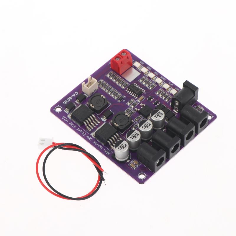 Ca-403S Mini Uninterruptible Power Module 40W 12.6V Battery Charging Board Ups Power Supply Board With 4-Channel Output