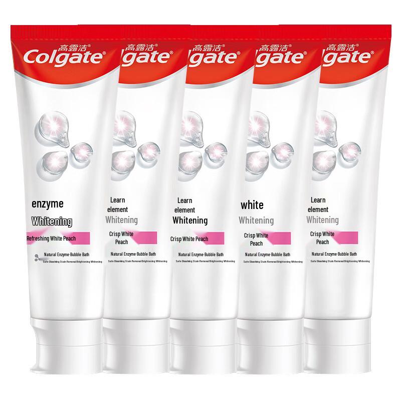 

Colgate Active Enzyme Whitening Toothpaste, Refreshing Peach, 5-Pack
