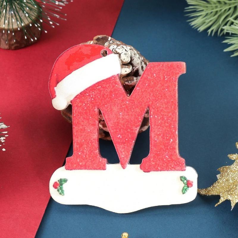 1Pcs 26 Christmas Letter Decor Xmas Tree Decoration 3D Hanging Pendant Party Home Room Ornament Navidad New Year 2026 Gifts