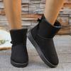 Fashion Mid Calf Boots Fashion Women Warm Snow Boots Round Toe Thickened Fluff Winter Warm Boots Women Ankle Casual Comfortable Shoes