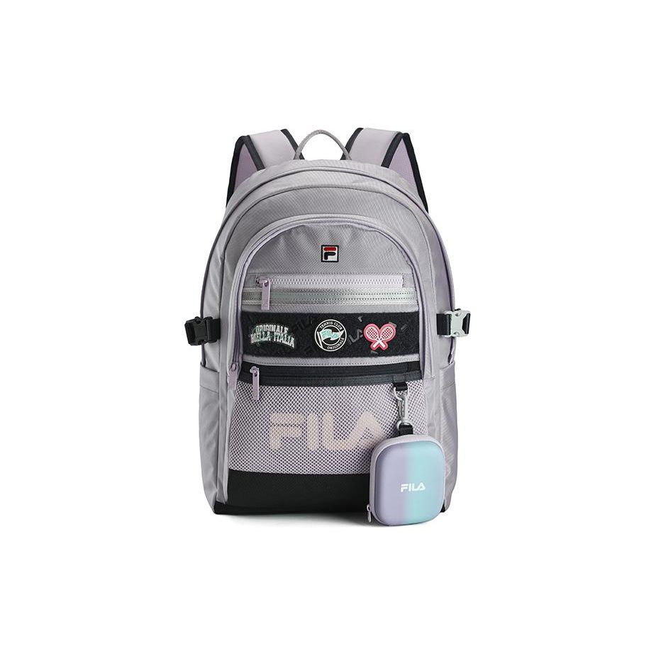FILA Simple Fashion Fabric Backpack Women Backpack Black Dandelion-Purple Oriental-White F13W419161F Oriental White 9270₽