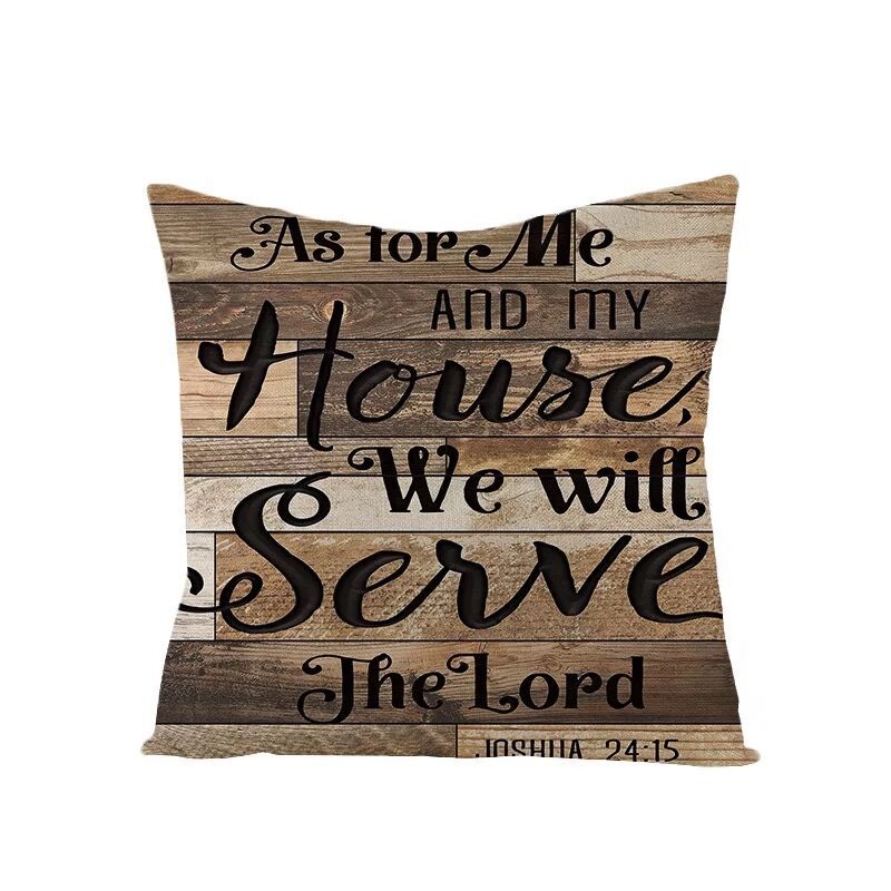 Industrial Style Retro Letter Linen Pillowcase Home Sofa Pillowcase
