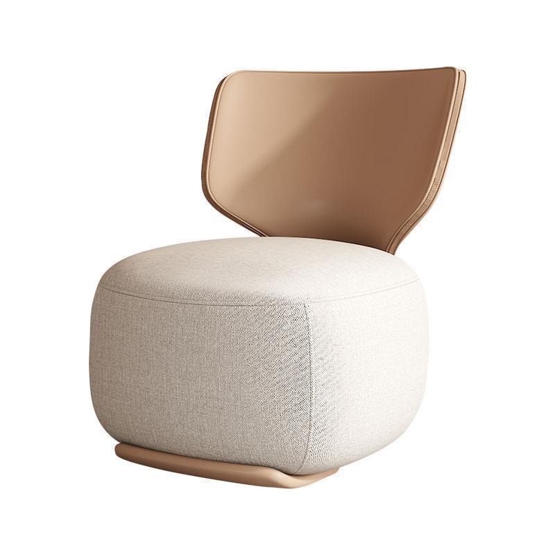 Log Light Luxury First Class Cabin Lounge Sofa Chair Nordic Living Room Fabric Low Stool Balcony Leisure Armchair 2024 New