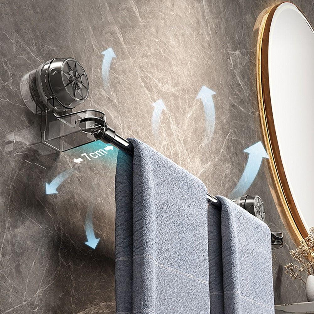 Adjustable Suction Cup Towel Rack Plastic Towel Storage Shelf Durable Shoe Rack Bathroom