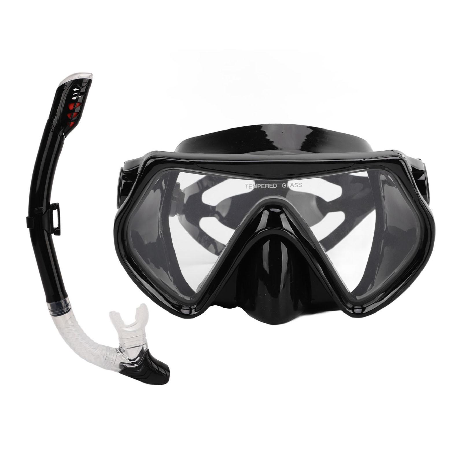 Adults Adjustable Snorkeling Set Snorkel Goggle Breathing Tube Set Adults Snorkeling Gear for Swimming Training