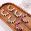 Fashion Color Natural Stone Abacus Bead Bracelet Light Luxury Versatile Personality Bracelet Earrings Jewelry Women