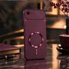 Frosted Metal Finish Phone Case for iPhone 7/8 6/6s Full Lens Big Window Magnetic Ring Car Mount Slim Cover
