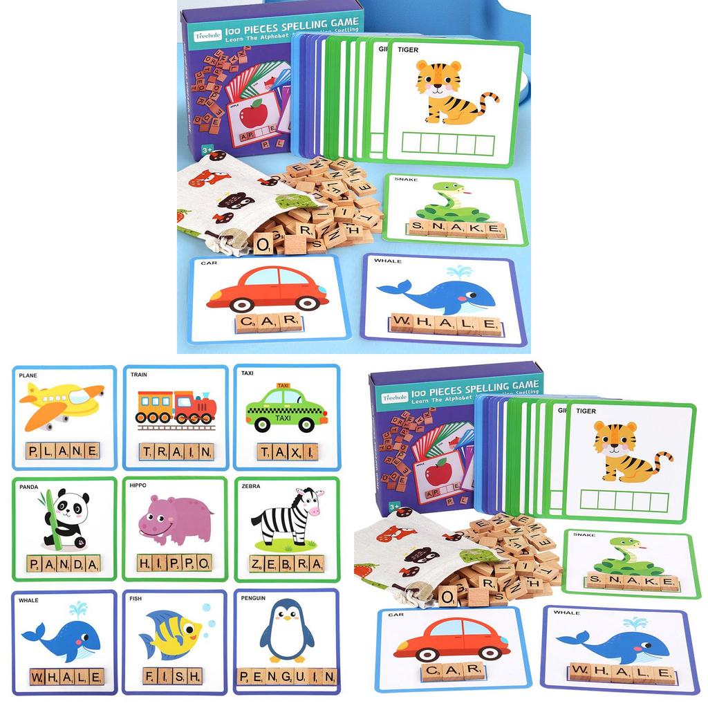 Wooden Alphabet Puzzle Toy For Kids Educational Learning Word Matching Kit
