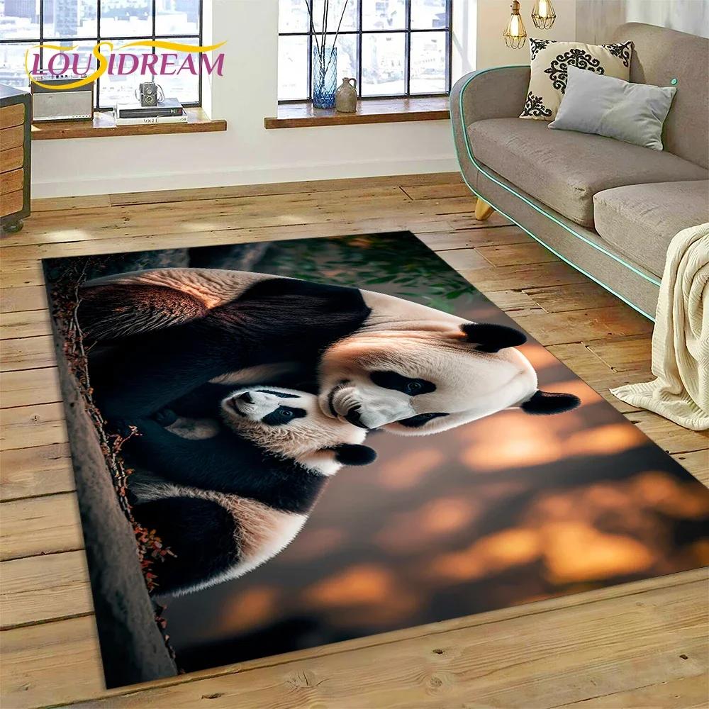 Cartoon Cute Panda Dream Animal 3D kobercový koberec do ložnice Obývací pokoj Domácí dekorace na pohovku, dětská hra Velká dekorační podložka na podlahu