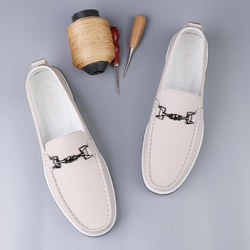 FashionHigh Quality Loafers Men Casual Genuine Leather Shoe Slip On Summer Driving Flats Fashion Trendy Luxury Designer Brand Moccasins