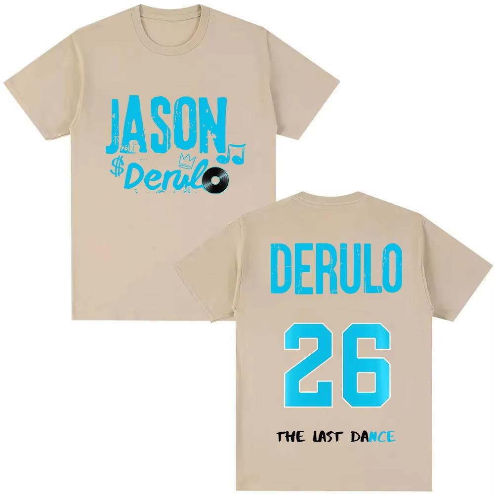 

Jason Derulo Last Dance Tour 2026 Graphics Cotton Shirt Unisex Y2k Hip Hop Style Retro Summer Mens Short Sleeve Tshirt Fan Gift 2XL