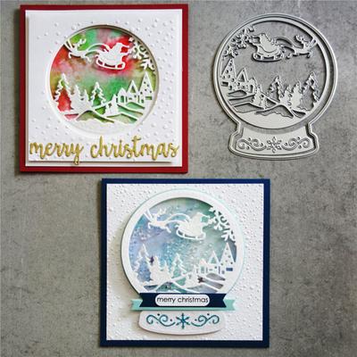 Fustelle in metallo per slitta di Natale fai da te, scrapbooking, carte, album, stencil