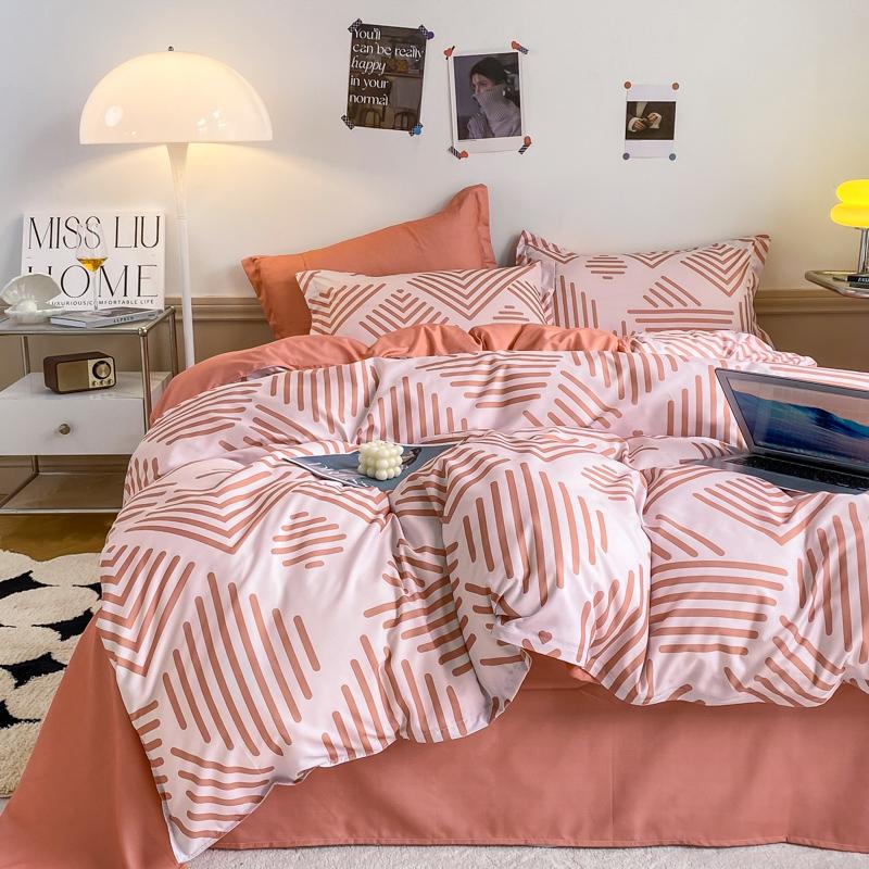 

Комплект постельного белья из 4 предметов, мягкий и удобный, подходит для всех сезонов, подходит для общежития 1.2m 1pcs 1.5x2&set