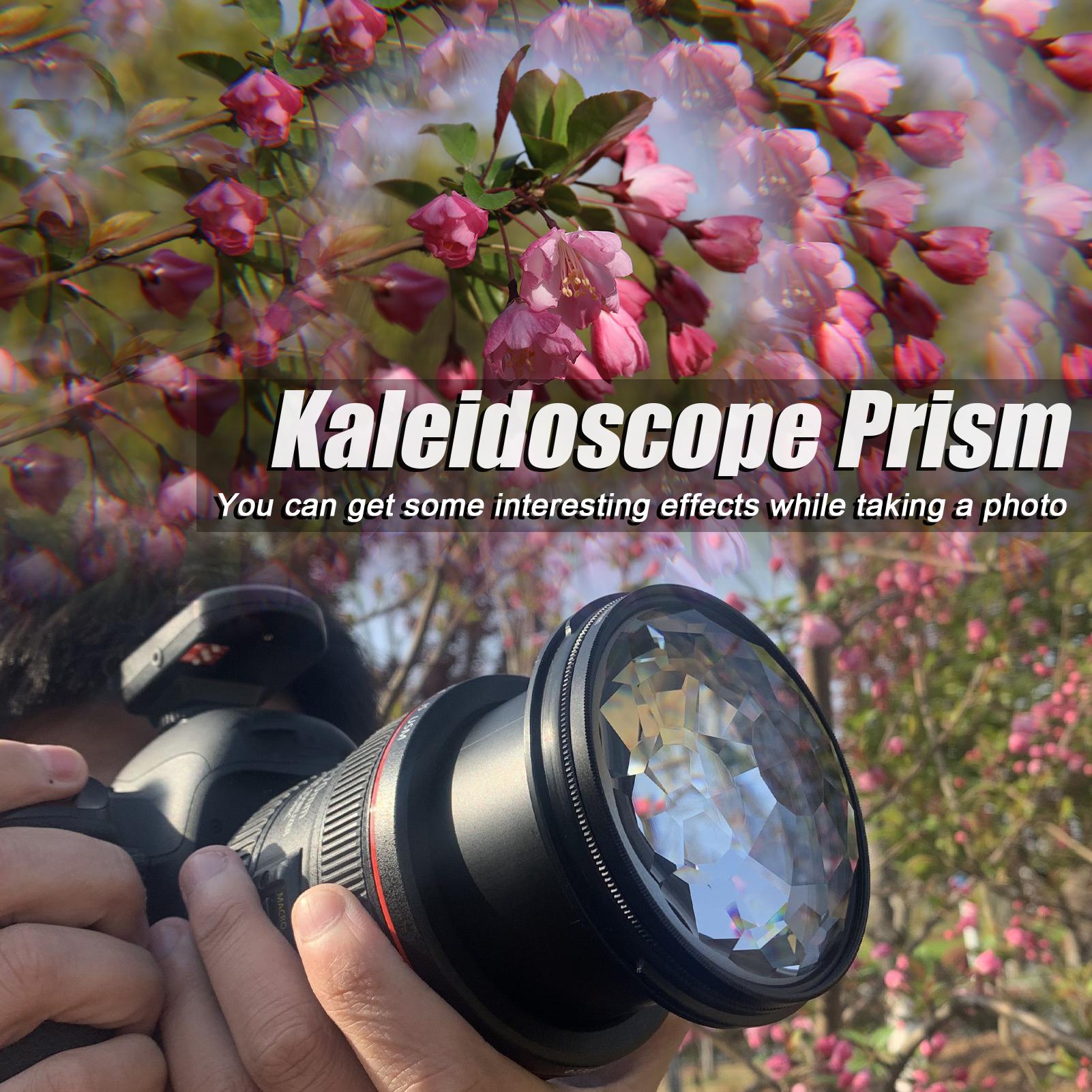

77mm Kaleidoscope Prism Camera Glass Filter Variable Number of Subjects SLR Photography Accessories разноцветный