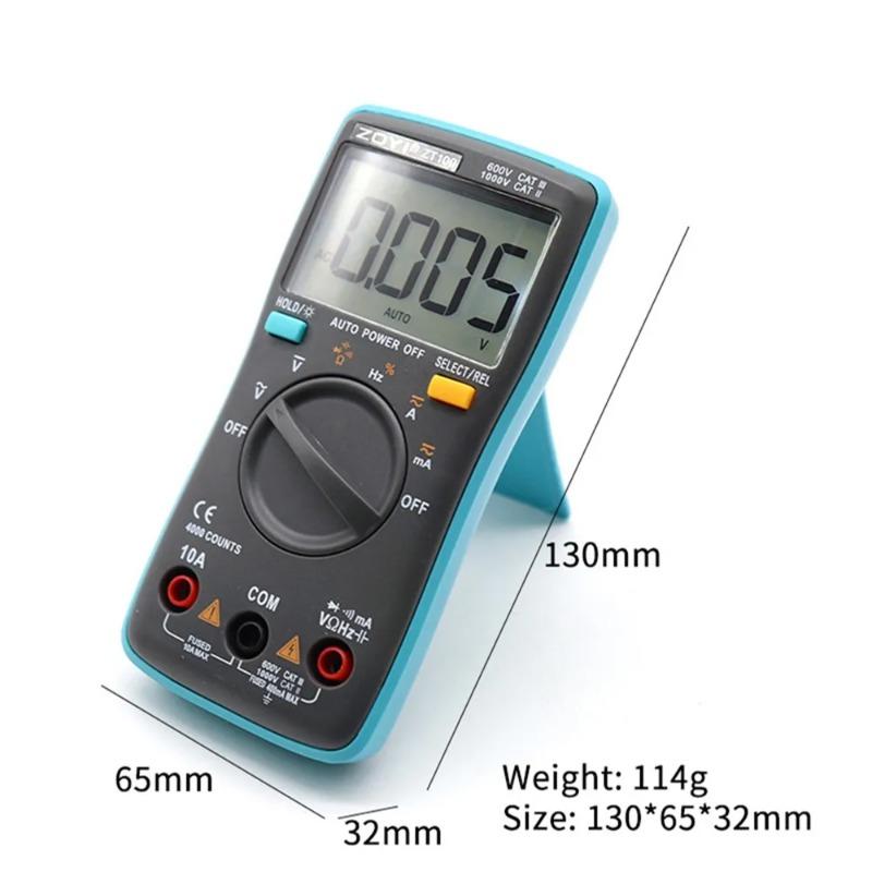 ZT100 Multimeter Digital Multi Tester Back Light AC/DC Voltmeter Diode Transistor Tester Voltmeter Ammeter Intelligent Auto Tool