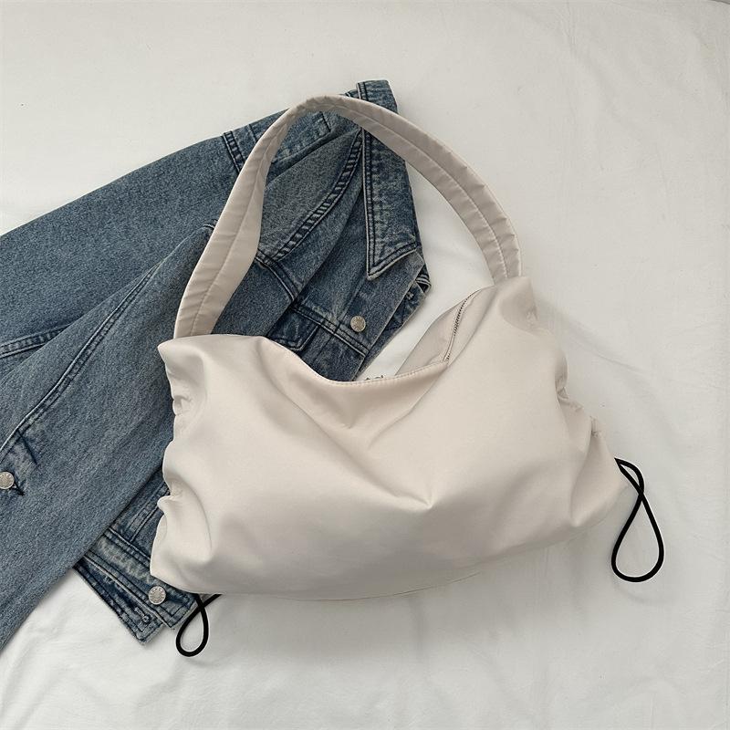 Casual Simple Messenger Bag Winter New Simple Solid Color Shoulder Bag Fashionable Large Capacity Tote Bag