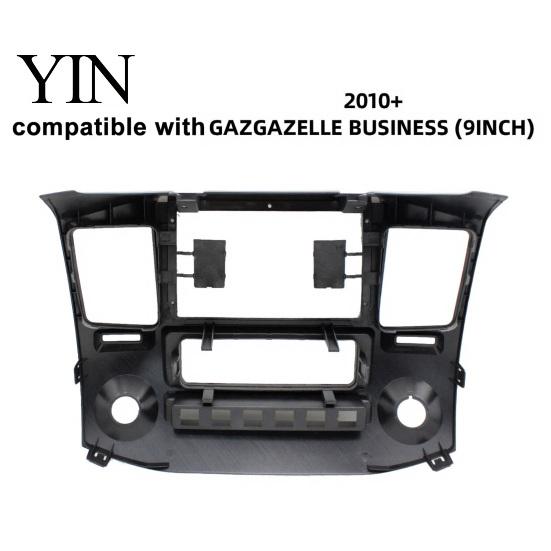 Radio Installation Trim 9 Inch Car Dash Fascia Frame for GAZ GAZELLE BUSINESS 2010+, Custom Fit Bezel Stereo Adapter Android Head Unit Retrofit, Black