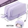 Dual-Compartment Large Capacity Student Pencil Case