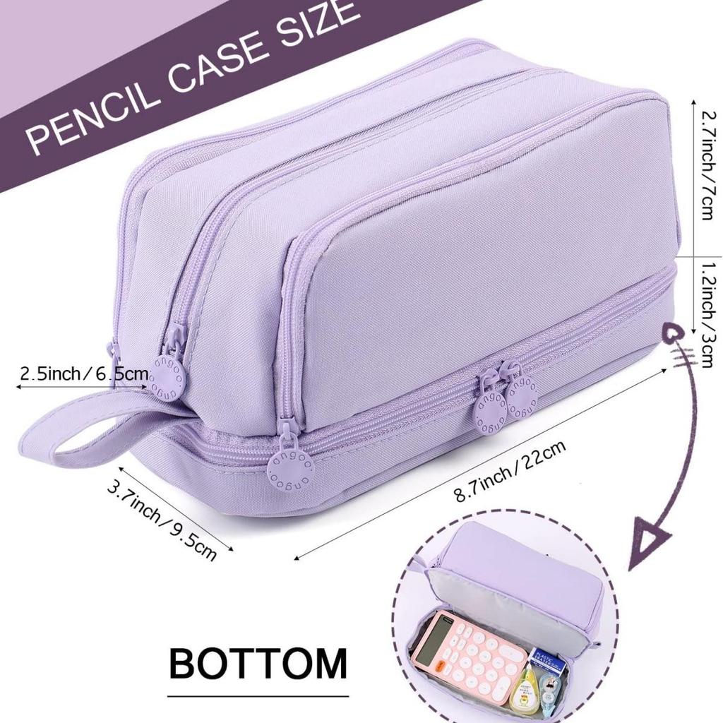 Dual-Compartment Large Capacity Student Pencil Case