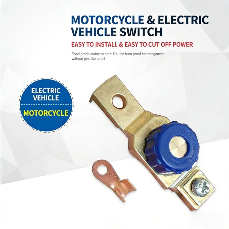 12V Battery Disconnect Knob Switches Metal Construction Battery Isolator Switches For Motorcycles And Marine Use
