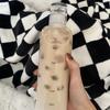 Transparent Plastic Water Bottle Time Marker Creative Large Capacity Leakproof Milk Cup Drinkware Kid School Gym Sport
