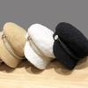 Autumn and Winter Lamb Wool Thickened Warm Flat Top Cap Painter Hat Women's Octagonal Hat