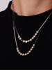 European & American Fashion Star Zirconium Necklace & Bracelet Set - Color-block Stainless Steel Jewelry