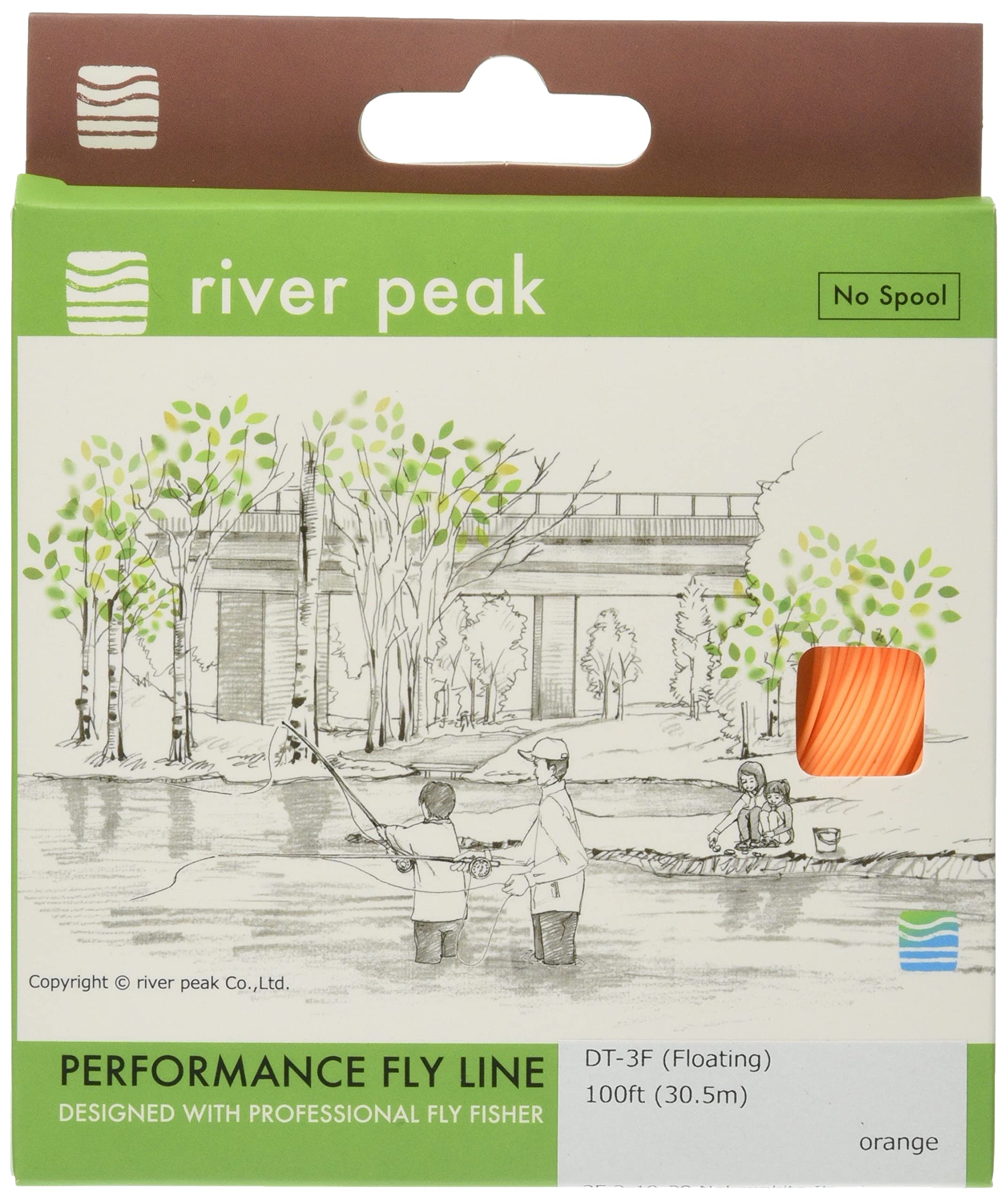 Fly Line DT-3F Double Taper Floating 100FT (30.5m) (Orange)