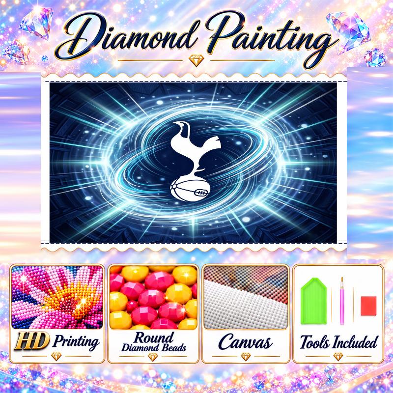 Tottenham Hotspur Diamond Painting Kit 5D Full Drill DIY Diamond Mosaic Wall Art Home Decor