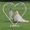 Bymaocar 6.7*6.7FT Heart Shape Arches Backdrop Stand with Base,Love Balloon Column Frame for Proposal,Wedding,Anniversary Party