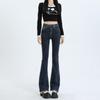 Spring High Waist Slim Stretch Retro Flared Pants