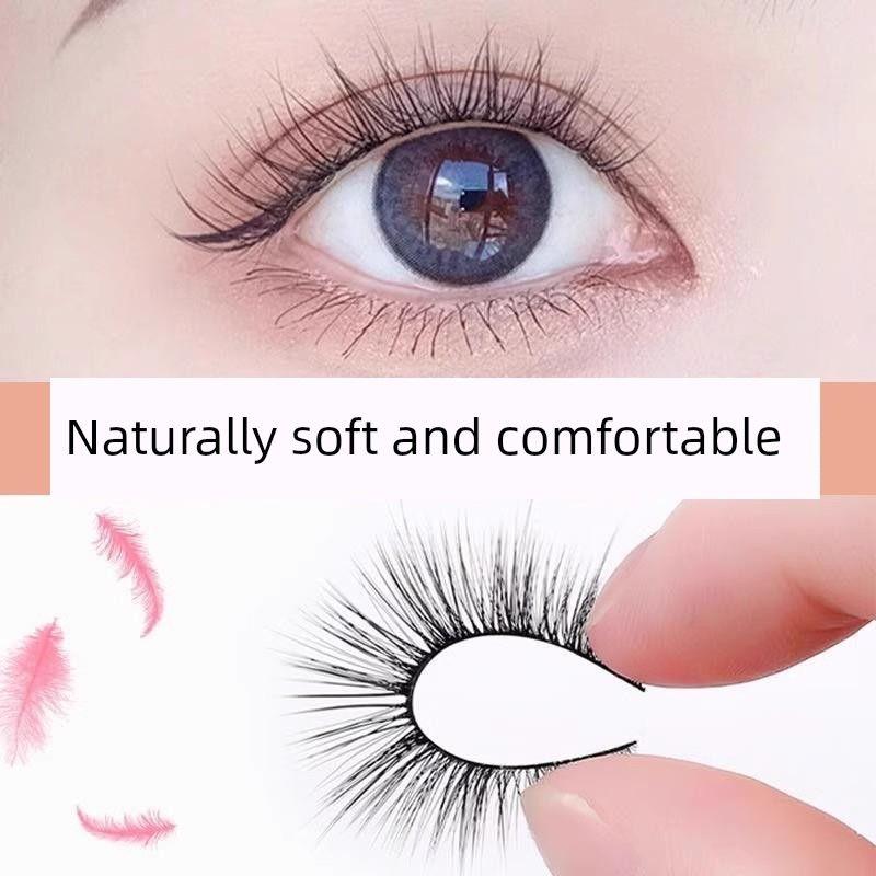 Wimpern sind selbstklebend, wiederverwendbar, klebstofffrei und benötigen keine magnetische Befestigung. Faulen Eyelashes sind natürlich dicht und realistisch