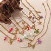 Ocean Wind Resort Beach DIY Pendant Starfish Necklace Stainless Steel Gold Plated Necklace Jewelry Women