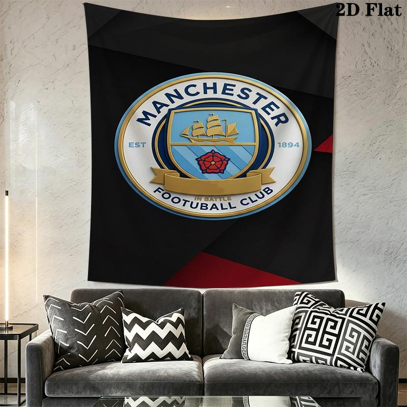 Manchester Football Club Crest Threepiece Set 1 Duvet Cover 2 Pillowcase Without Core Soft And Comfortable Bedding Set
