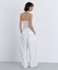 CLO'ET Curve Line Cargo Pants + White
