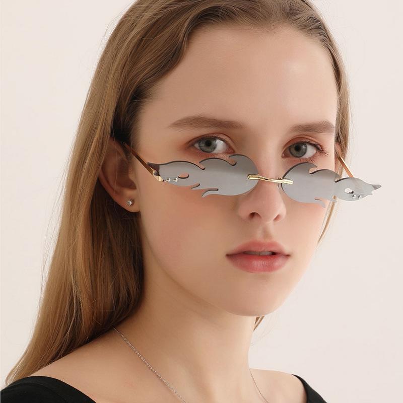 JYL TS Sunglasses Frameless Crystal Diamond UV/9041