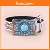 Retro Chic Boho Turquoise Belt Women's Bold Fashion Waistband Minimalist Engraved Waist Clamp