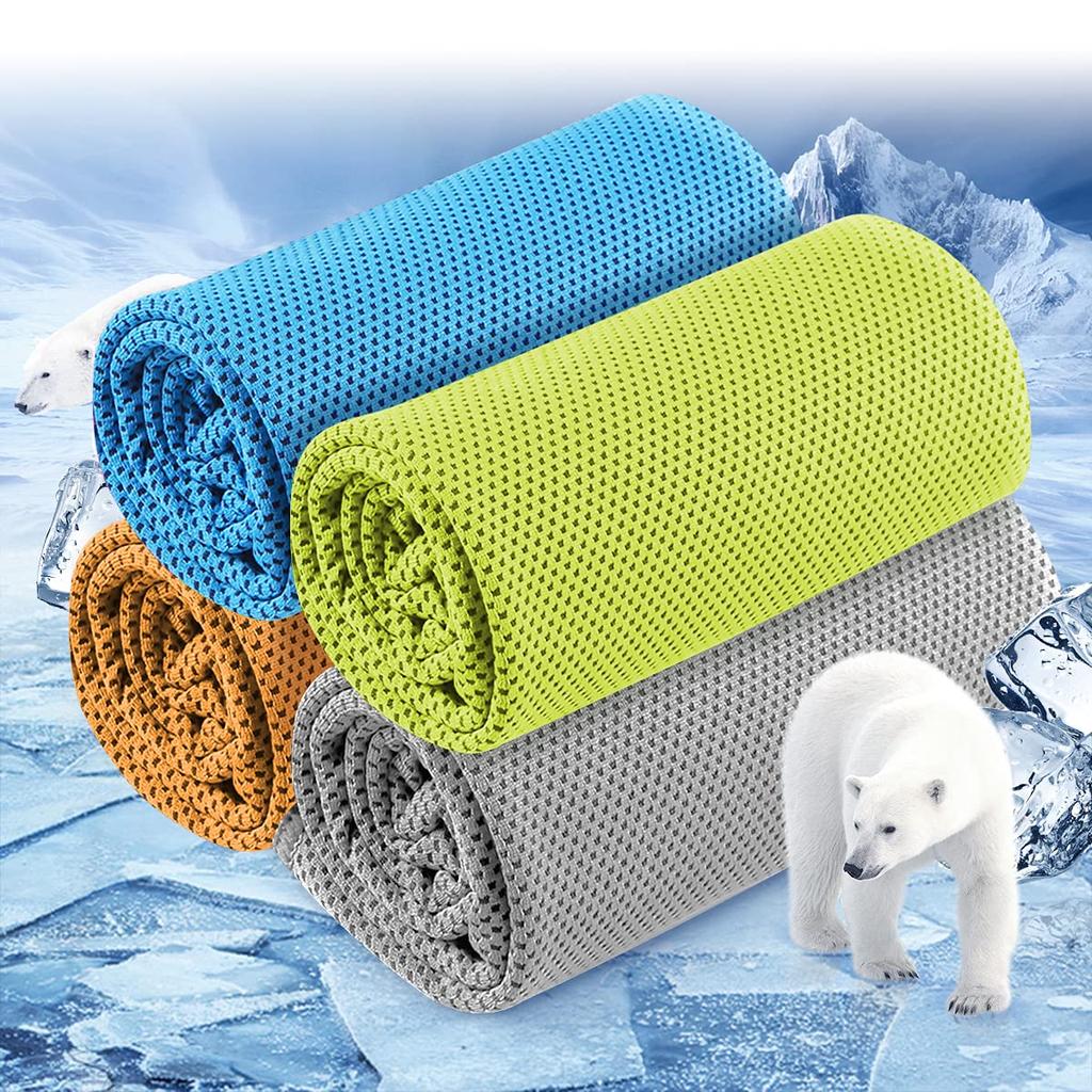 Cooling Set of with UV for Outdoor Activities and Heatstroke Prevention Wallfire-wuchao Towels, 4, Protection, Quick-Drying, Exercise,
