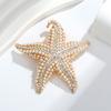 Étoile de mer exagérée Mode Simple Étoile de mer brillante Animale Accessoires de fête Broche