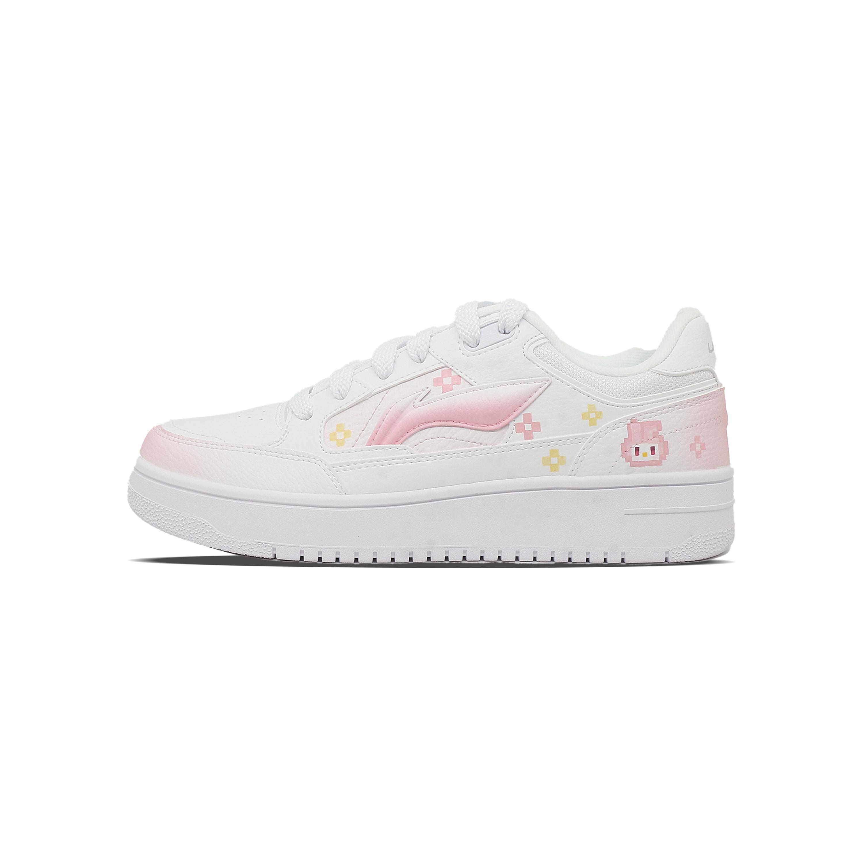 Li Ning Tianji Low top Skateboard Shoes Unisex White Pink AGCU095-5(team1487-) 37.5