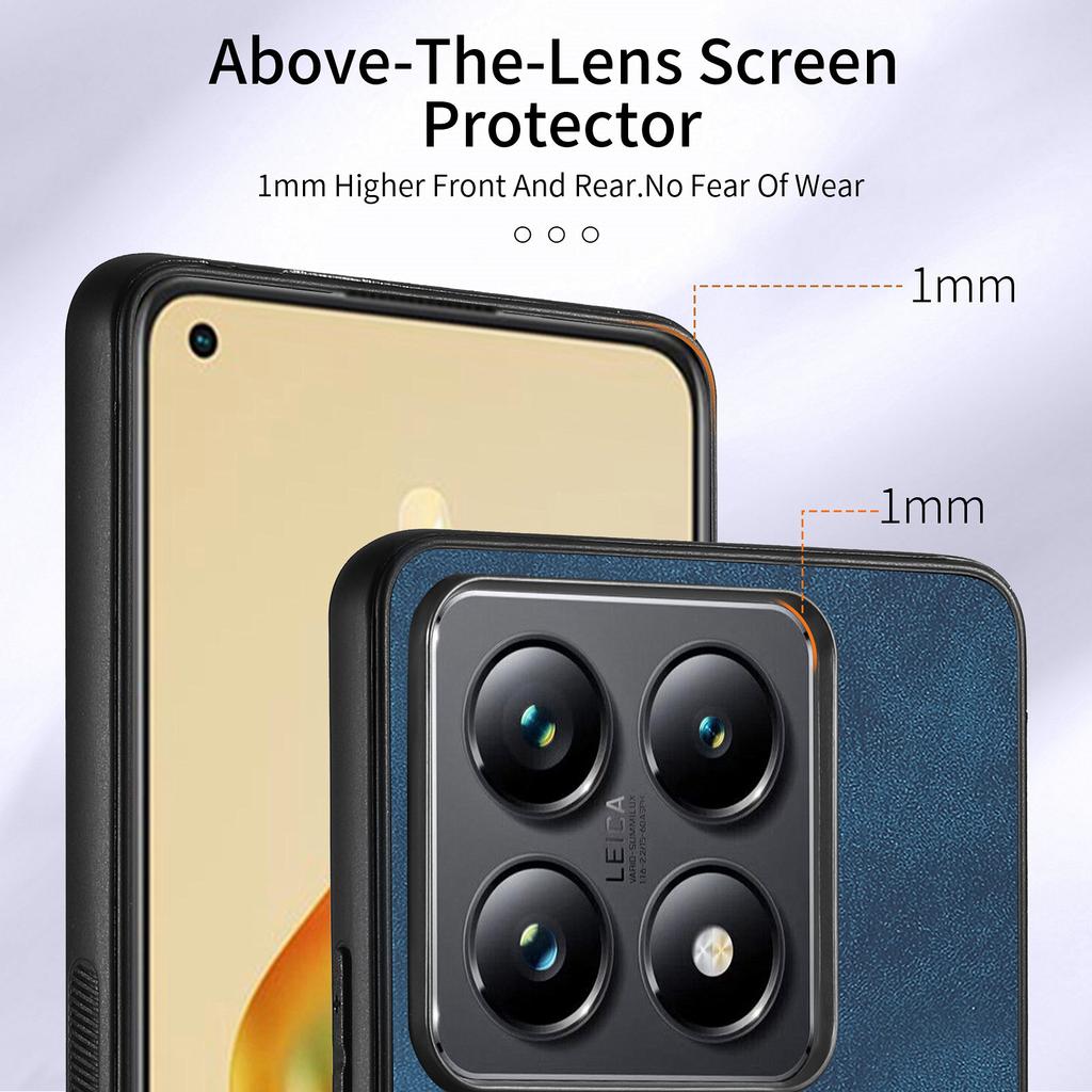 Para Capa de Celular Xiaomi 14T Pro Capa Traseira de Couro com Suportes para Cartões Suporte
