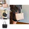 Elegant Pu Leather Large Capacity Tote Bag For Women Stylish Daily Handbag With Zipper Closure
