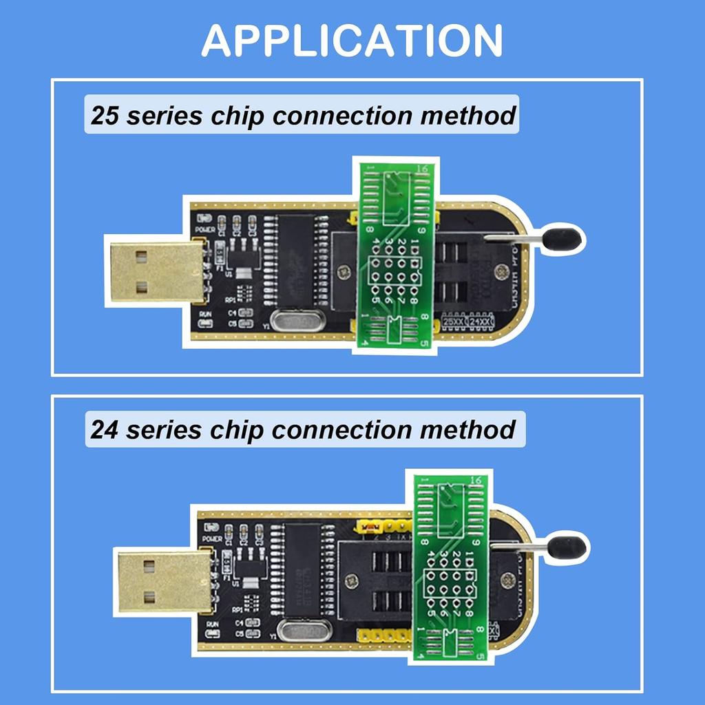 CH341A 24 25 Series EEPROM Flash BIOS USB Programmer Module +SOIC8 SOP8 Test Clip for EEPROM 93CXX/25CXX /24CXX