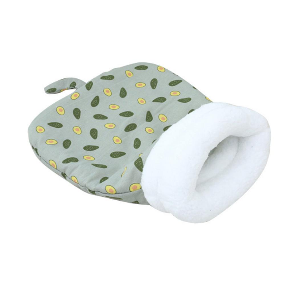 

Зимний теплый спальный мешок для домашних животных из овечьей шерсти, теплое гнездо для котят, подстилка для сверления отверстий, утолщенная мягкая удобная теплая подстилка для домашних животных, кошек S-35x45cm авокадо