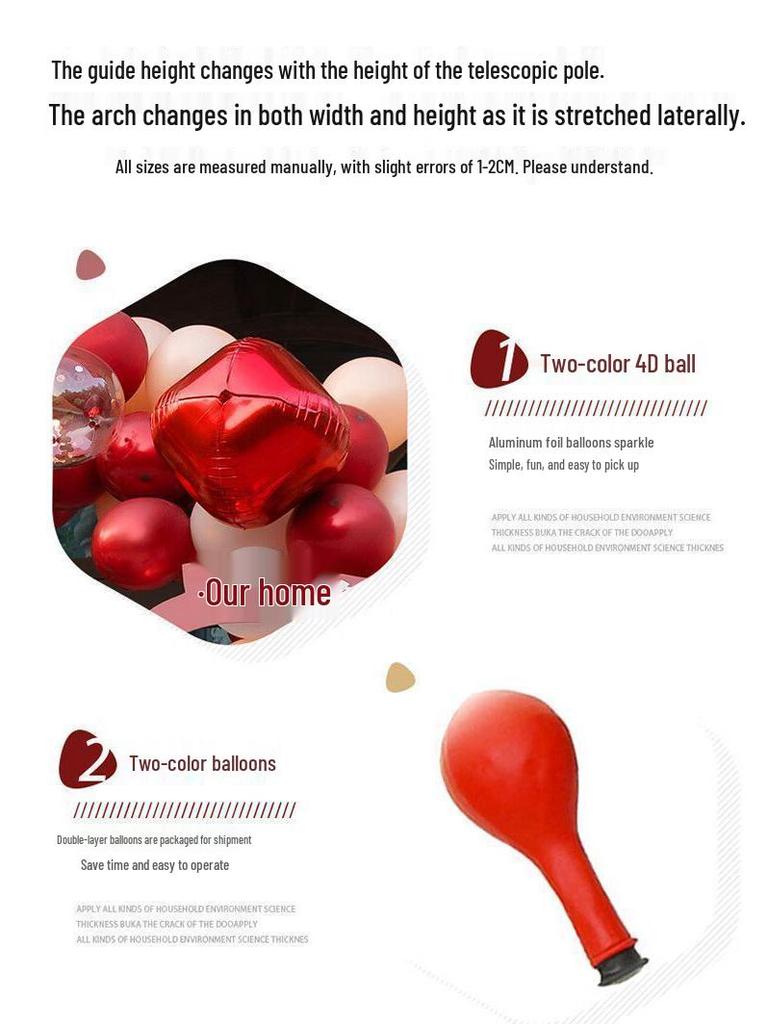 Rose Red Balloon Arch for Weddings, Birthdays, and Events