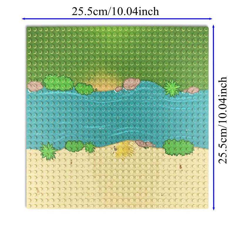 1pc 32x32 Traditional Blocks Parts Base Plate Construction Bricks Jungle Forest Ocean Base Board Accessories Christmas Gift Idea Playthings ideal for