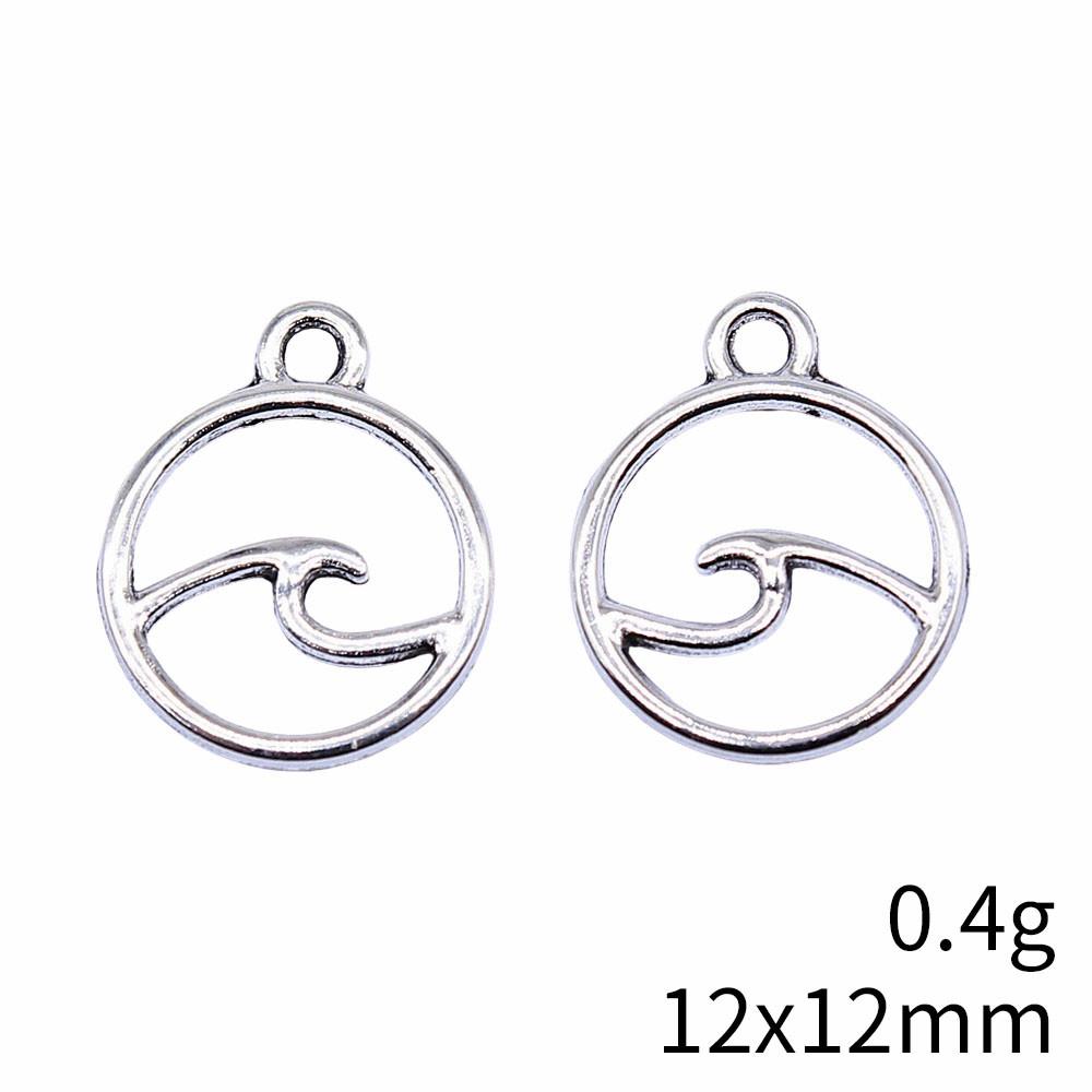 Mother's Day Charms For Bags Wave Water Drop Swirl Charms Pendant Audience Bag Pendant