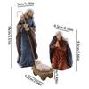 Nativity Figurines Christmas Resin Home Decor 3-Piece Nativity Scene Statue Desk Decoration For Shelf Bedside Living Room
