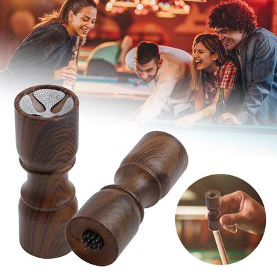 1Pc Billiard Cue  Tip Wooden Drum-Shaped Repair Tool Needle Punching Grinding Tool Billiard Equipment Accessories