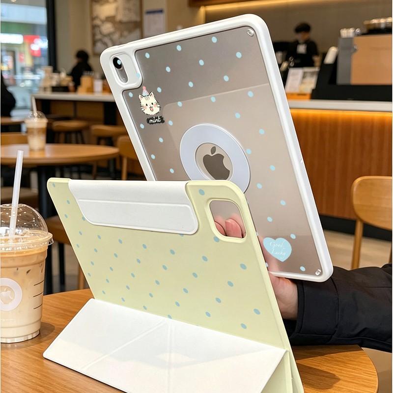 Magnetic Detachable 3-Fold Case IPad Pro 11 Inch With Stand Full Cover Cartoon Design Acrylic Material